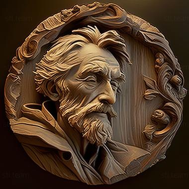 3D model Frederick Kimball Mizen American artist (STL)